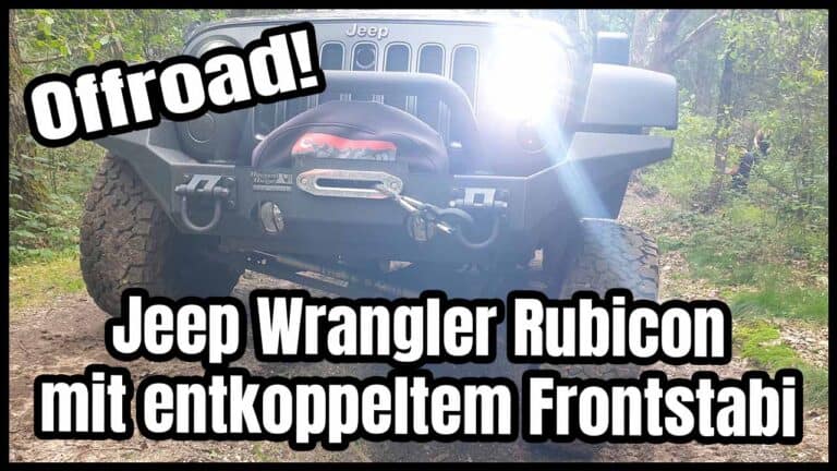 Das Erste Mal im Offroadpark Weeze im Matsch 17 Jeep Wrangler Rubicon mit entkoppeltem Frontstabilisator für max. Verschränkung im freiem Gelände