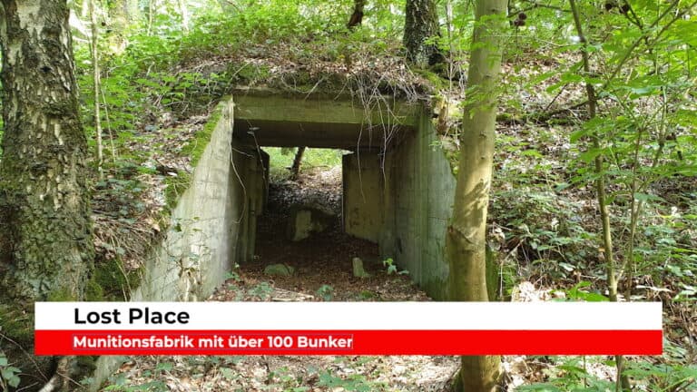 Lost Place Munitionsfabrik mit über 100 Bunkern für Sprengstoff, Zünder und Produktionsmaterial