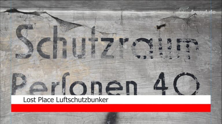 Lost Place Luftschutzbunker aus dem zweiten Weltkrieg mit originalen Wandbeschriftungen - B0081