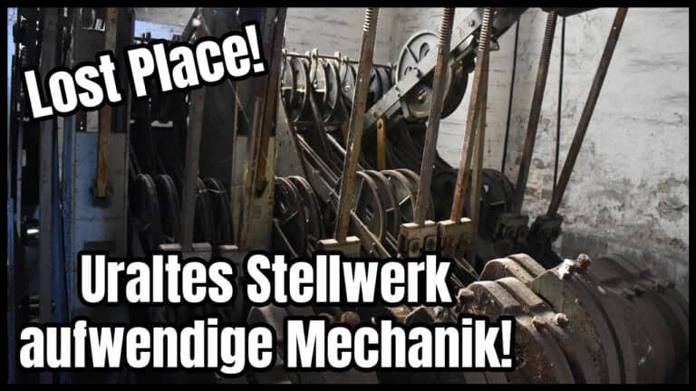 Lost Place Stellwerk mit uralter manueller Mechanik für die Weichen der deutschen Reichsbahn - E0145Lost Place Stellwerk mit uralter manueller Mechanik für die Weichen der deutschen Reichsbahn - E0145