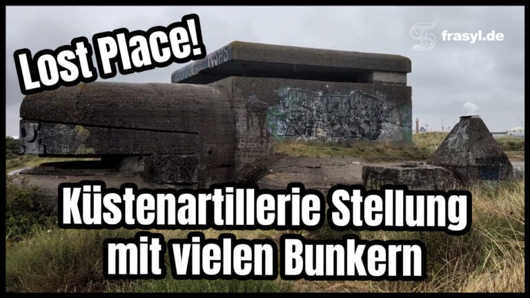 Lost Place Küstenartillerie Stellung mit vielen großen Bunkern in den Dünen der Niederlanden