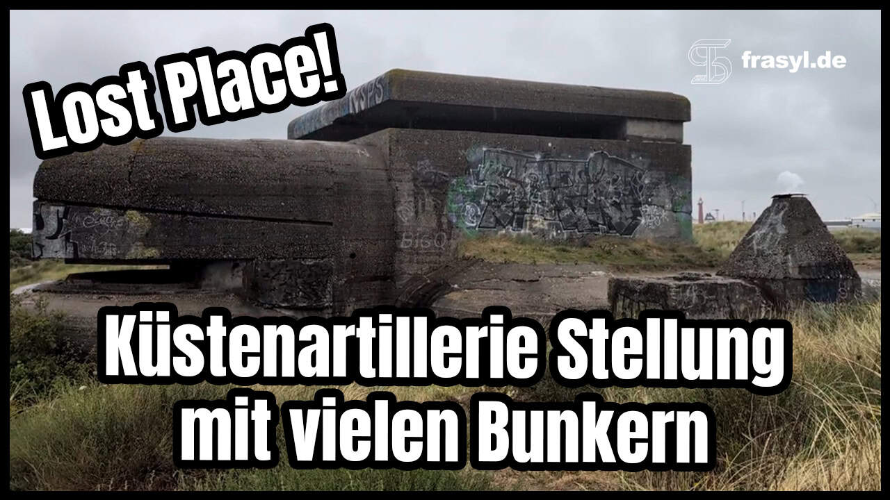 Lost Place Küstenartillerie Stellung mit vielen großen Bunkern in den Dünen der Niederlanden