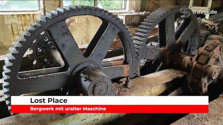 Lost Place Bergwerk / Zeche mit uralter Maschine, Maschinenhaus, Wetterschacht, Förderturm