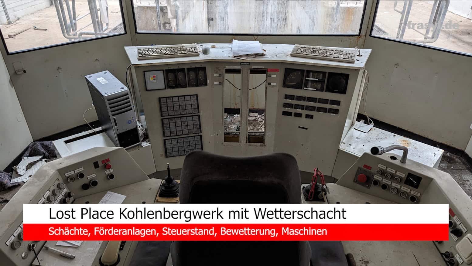 Lost Place Kohlenbergwerk mit Wetterschacht